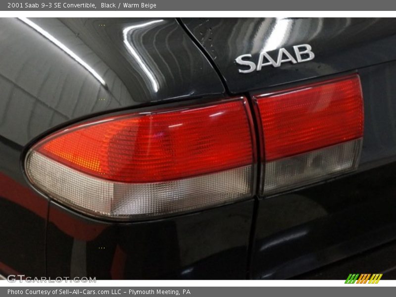 Black / Warm Beige 2001 Saab 9-3 SE Convertible
