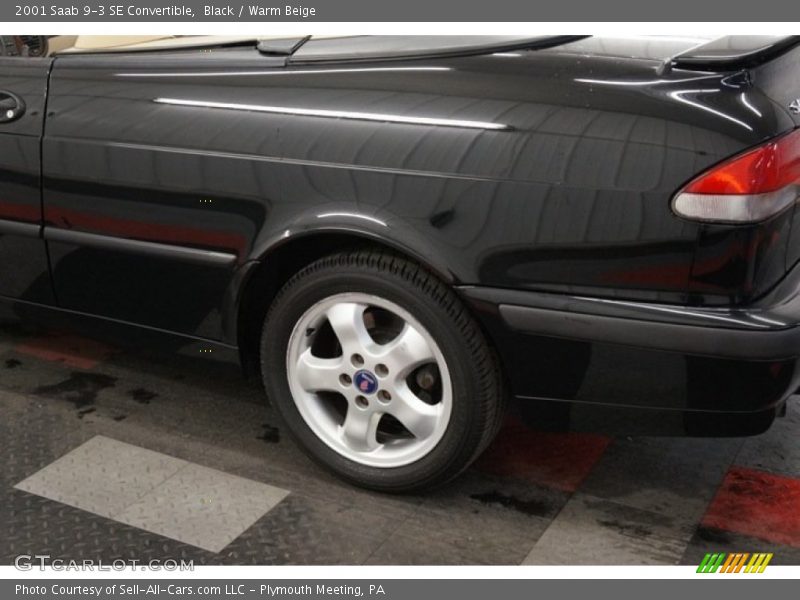 Black / Warm Beige 2001 Saab 9-3 SE Convertible