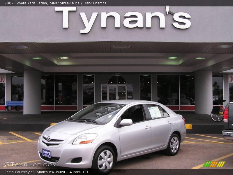 Silver Streak Mica / Dark Charcoal 2007 Toyota Yaris Sedan