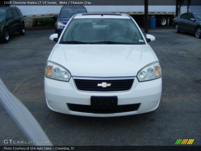 White / Titanium Gray 2006 Chevrolet Malibu LT V6 Sedan