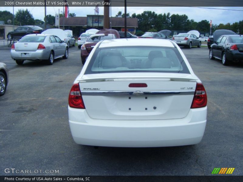 White / Titanium Gray 2006 Chevrolet Malibu LT V6 Sedan