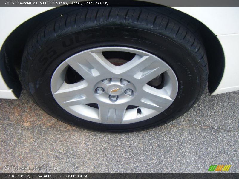 White / Titanium Gray 2006 Chevrolet Malibu LT V6 Sedan