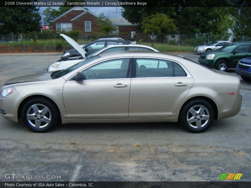 Sandstone Metallic / Cocoa/Cashmere Beige 2008 Chevrolet Malibu LS Sedan