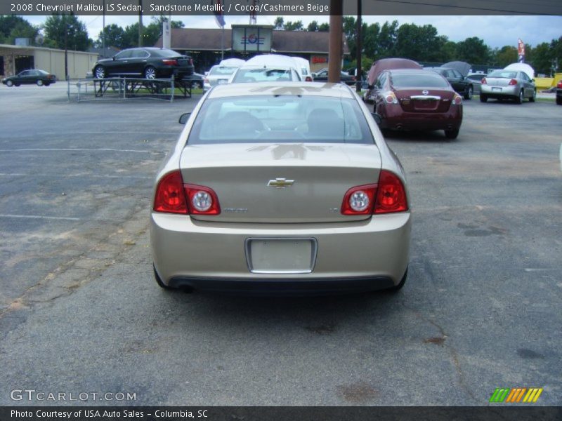 Sandstone Metallic / Cocoa/Cashmere Beige 2008 Chevrolet Malibu LS Sedan