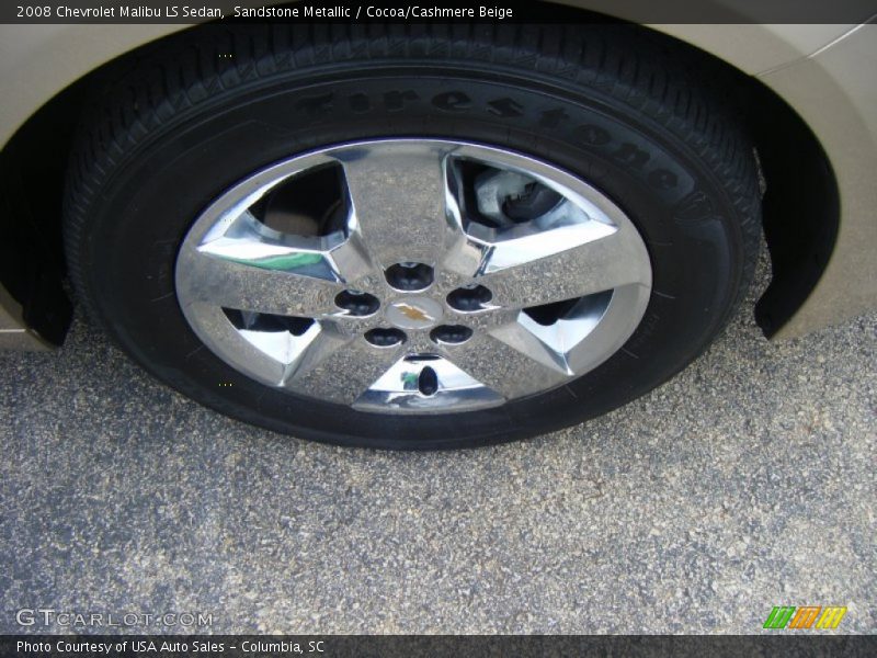 Sandstone Metallic / Cocoa/Cashmere Beige 2008 Chevrolet Malibu LS Sedan