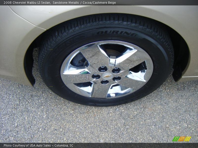 Sandstone Metallic / Cocoa/Cashmere Beige 2008 Chevrolet Malibu LS Sedan