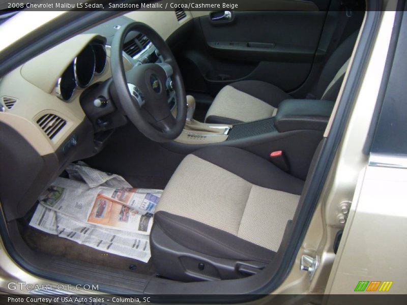 Sandstone Metallic / Cocoa/Cashmere Beige 2008 Chevrolet Malibu LS Sedan