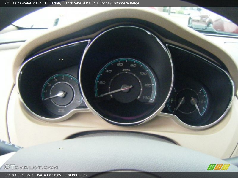 Sandstone Metallic / Cocoa/Cashmere Beige 2008 Chevrolet Malibu LS Sedan