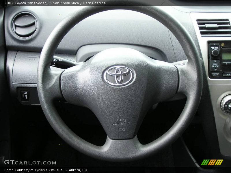 Silver Streak Mica / Dark Charcoal 2007 Toyota Yaris Sedan