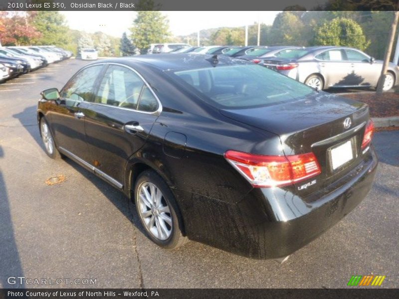 Obsidian Black / Black 2010 Lexus ES 350