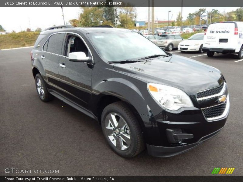 Black Granite Metallic / Jet Black 2015 Chevrolet Equinox LT AWD