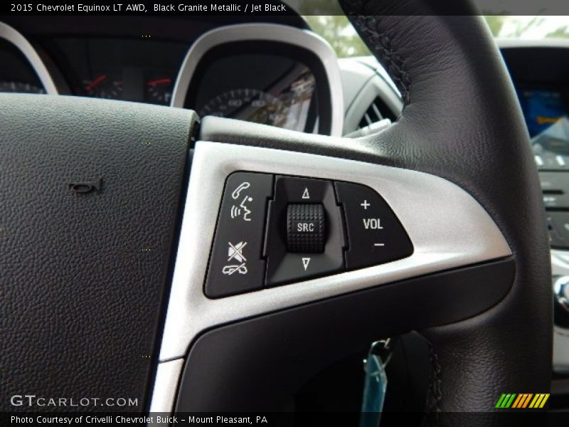 Black Granite Metallic / Jet Black 2015 Chevrolet Equinox LT AWD