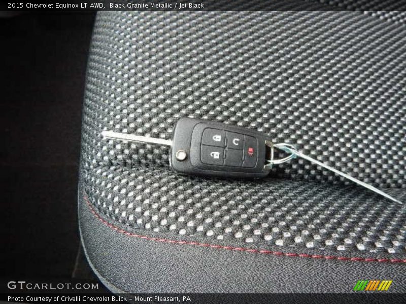 Black Granite Metallic / Jet Black 2015 Chevrolet Equinox LT AWD