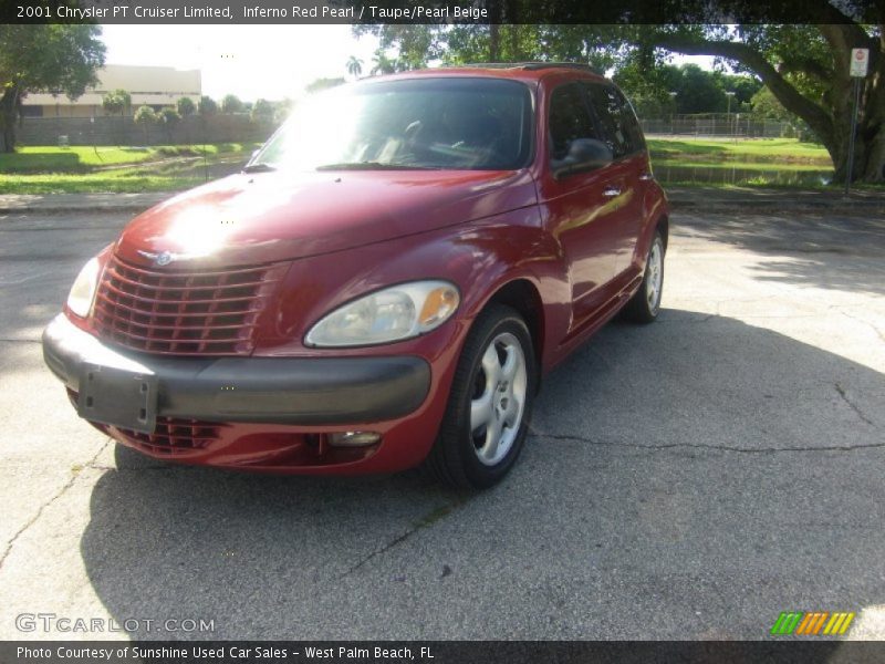 Inferno Red Pearl / Taupe/Pearl Beige 2001 Chrysler PT Cruiser Limited