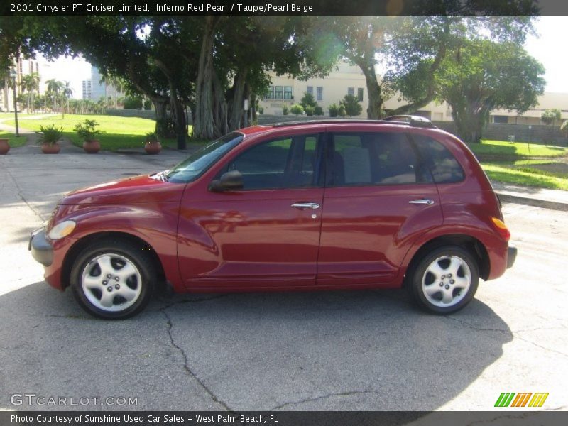 Inferno Red Pearl / Taupe/Pearl Beige 2001 Chrysler PT Cruiser Limited
