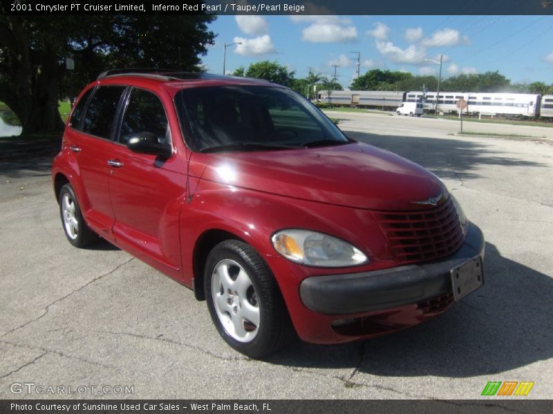 Inferno Red Pearl / Taupe/Pearl Beige 2001 Chrysler PT Cruiser Limited