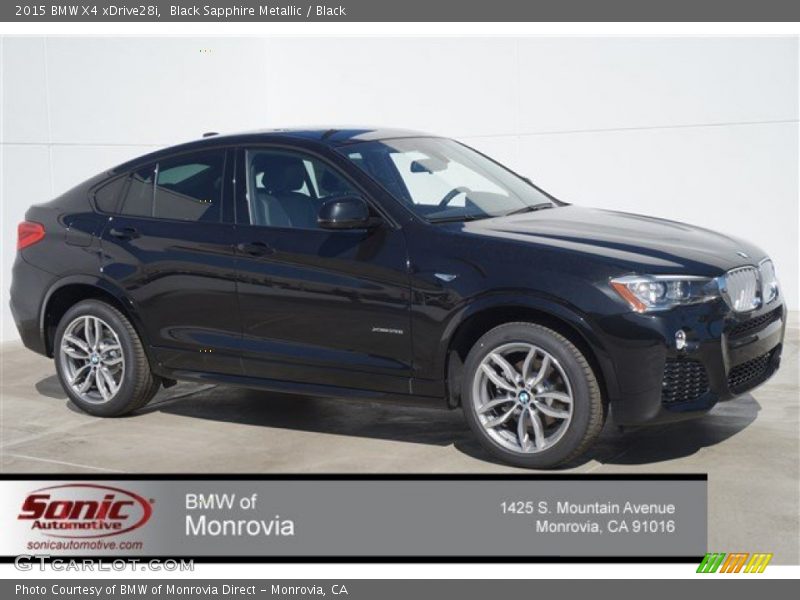 Black Sapphire Metallic / Black 2015 BMW X4 xDrive28i
