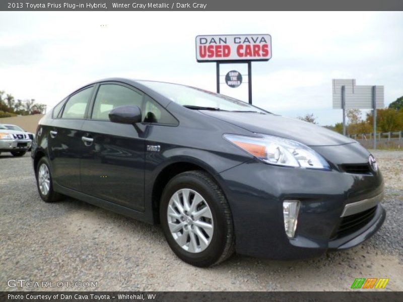 Winter Gray Metallic / Dark Gray 2013 Toyota Prius Plug-in Hybrid