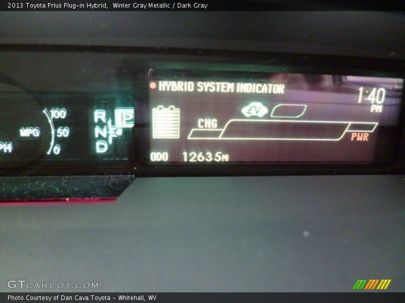 Winter Gray Metallic / Dark Gray 2013 Toyota Prius Plug-in Hybrid