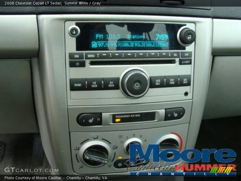 Summit White / Gray 2008 Chevrolet Cobalt LT Sedan