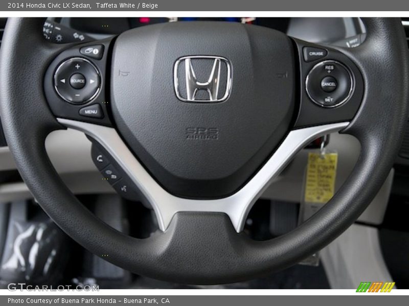 Taffeta White / Beige 2014 Honda Civic LX Sedan