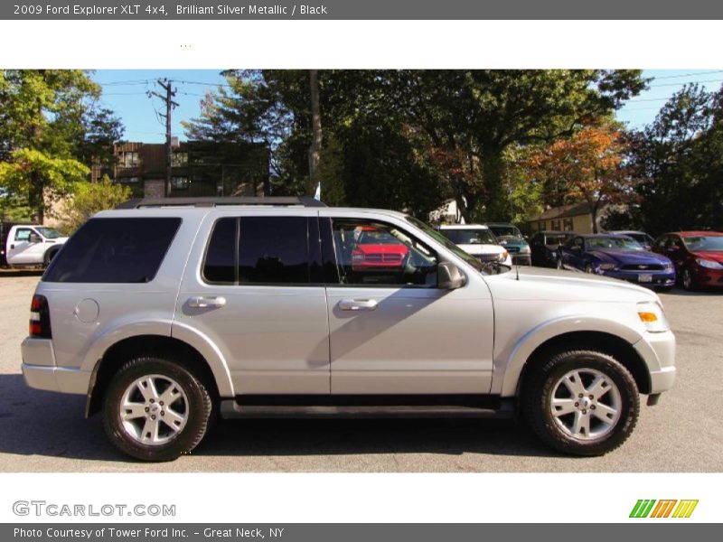Brilliant Silver Metallic / Black 2009 Ford Explorer XLT 4x4