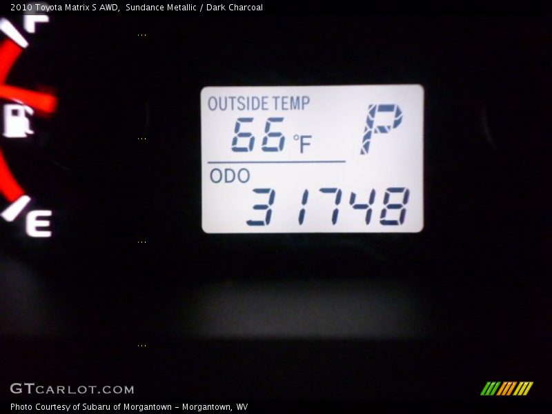 Sundance Metallic / Dark Charcoal 2010 Toyota Matrix S AWD