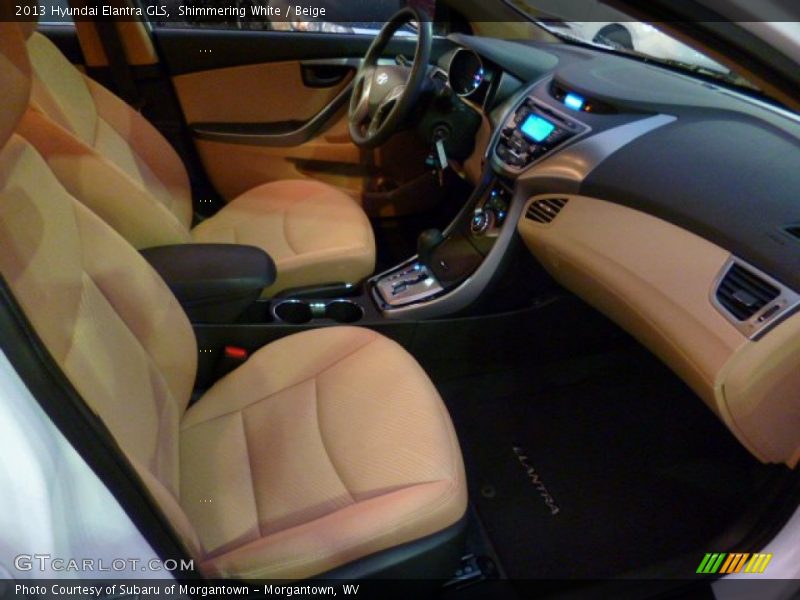 Shimmering White / Beige 2013 Hyundai Elantra GLS