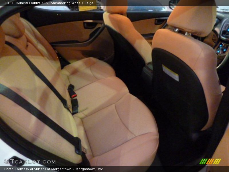 Shimmering White / Beige 2013 Hyundai Elantra GLS