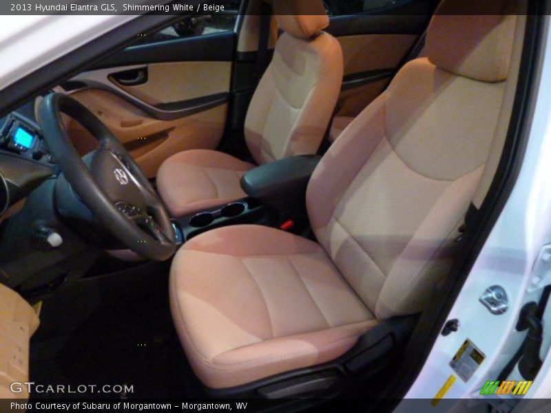 Shimmering White / Beige 2013 Hyundai Elantra GLS