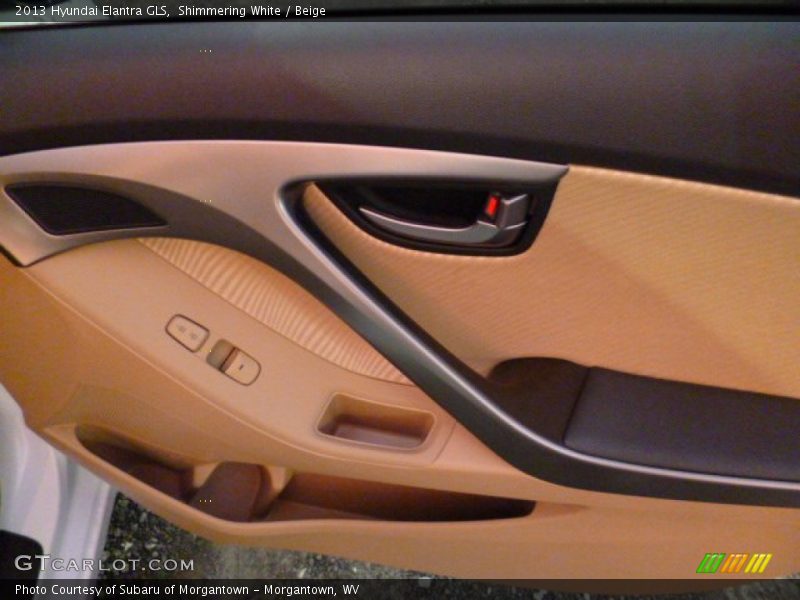Shimmering White / Beige 2013 Hyundai Elantra GLS