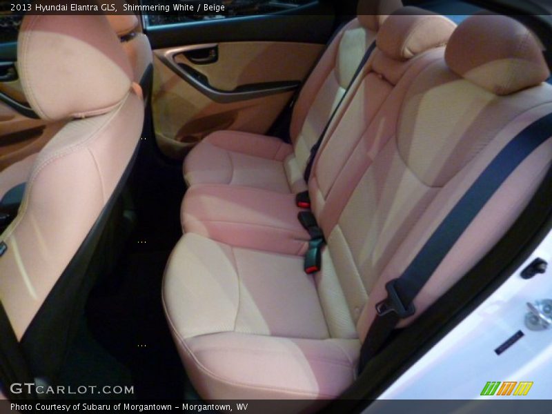 Shimmering White / Beige 2013 Hyundai Elantra GLS