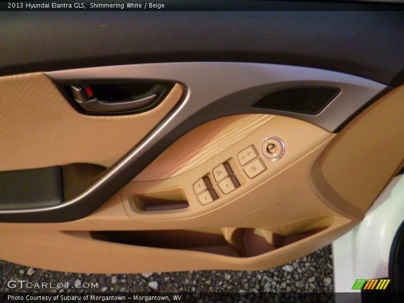 Shimmering White / Beige 2013 Hyundai Elantra GLS