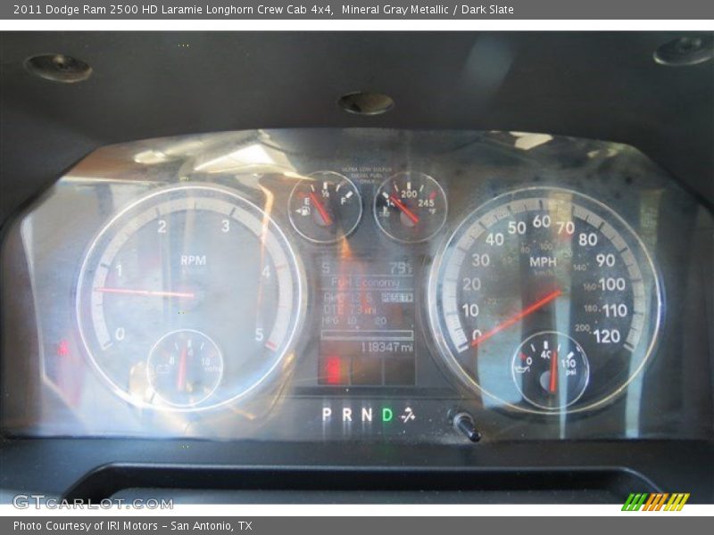 Mineral Gray Metallic / Dark Slate 2011 Dodge Ram 2500 HD Laramie Longhorn Crew Cab 4x4