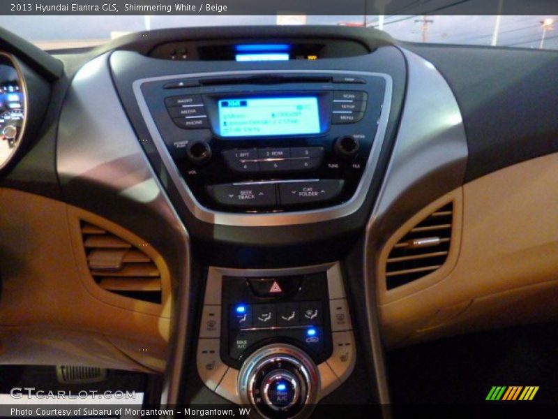 Shimmering White / Beige 2013 Hyundai Elantra GLS