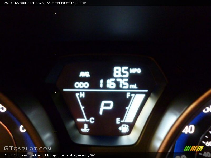 Shimmering White / Beige 2013 Hyundai Elantra GLS