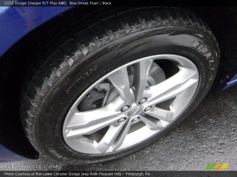 Blue Streak Pearl / Black 2012 Dodge Charger R/T Plus AWD