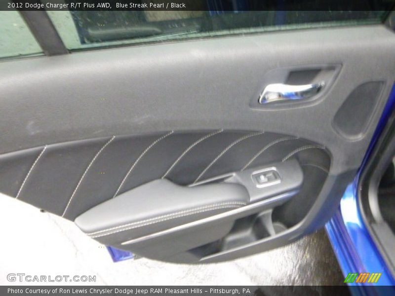 Blue Streak Pearl / Black 2012 Dodge Charger R/T Plus AWD