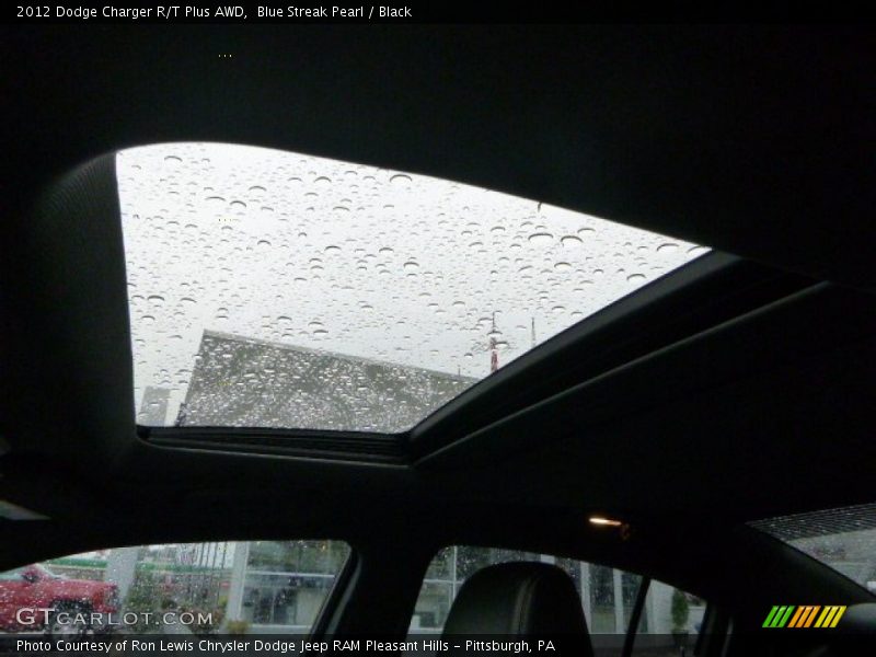 Blue Streak Pearl / Black 2012 Dodge Charger R/T Plus AWD