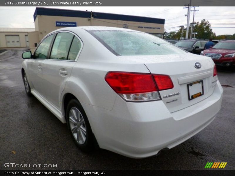 Satin White Pearl / Warm Ivory 2012 Subaru Legacy 2.5i