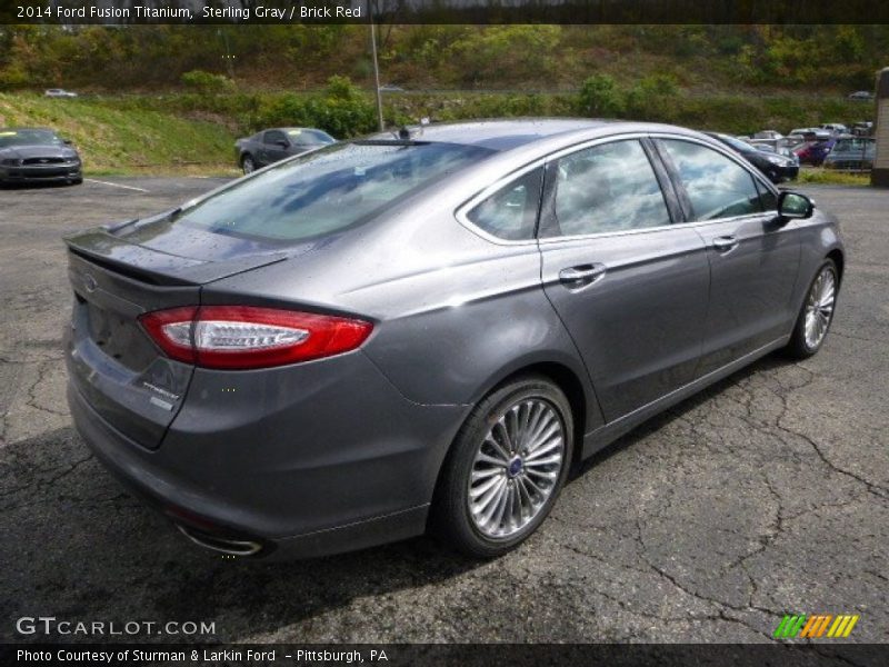 Sterling Gray / Brick Red 2014 Ford Fusion Titanium