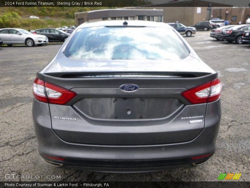 Sterling Gray / Brick Red 2014 Ford Fusion Titanium