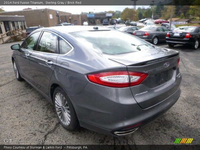 Sterling Gray / Brick Red 2014 Ford Fusion Titanium