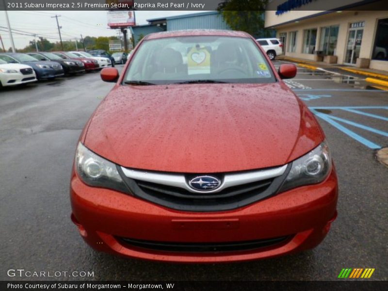 Paprika Red Pearl / Ivory 2011 Subaru Impreza 2.5i Premium Sedan