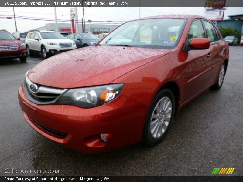 Paprika Red Pearl / Ivory 2011 Subaru Impreza 2.5i Premium Sedan