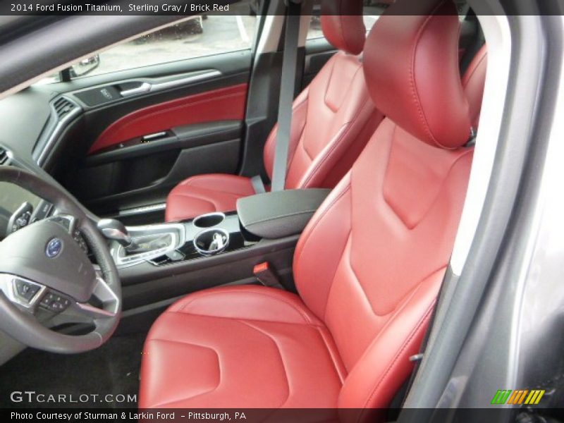 Sterling Gray / Brick Red 2014 Ford Fusion Titanium