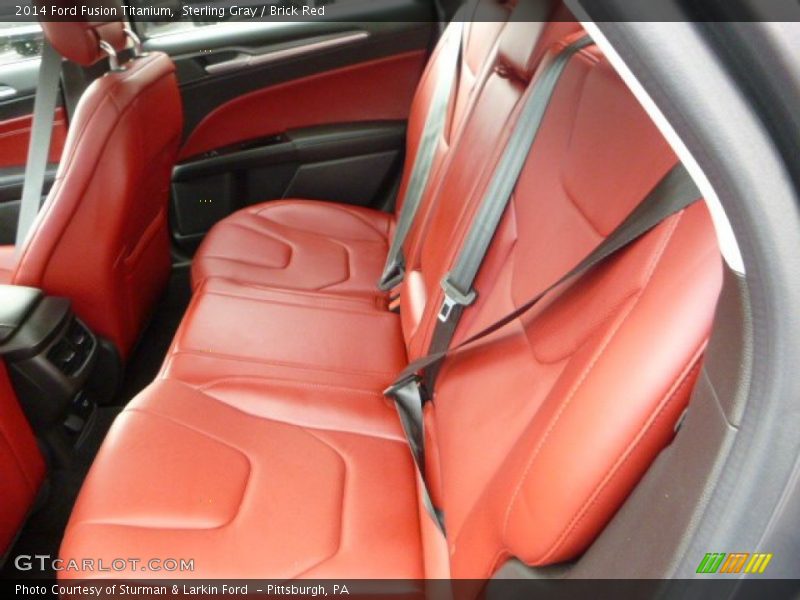 Sterling Gray / Brick Red 2014 Ford Fusion Titanium