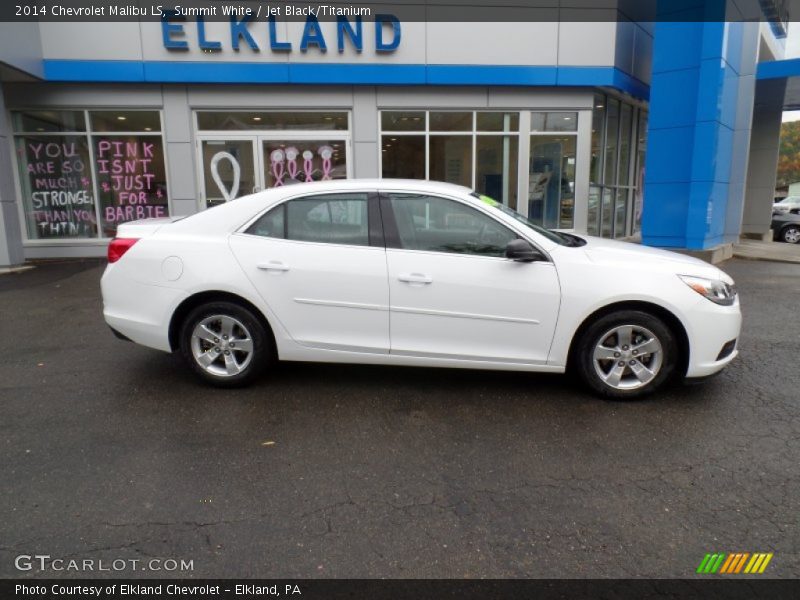 Summit White / Jet Black/Titanium 2014 Chevrolet Malibu LS