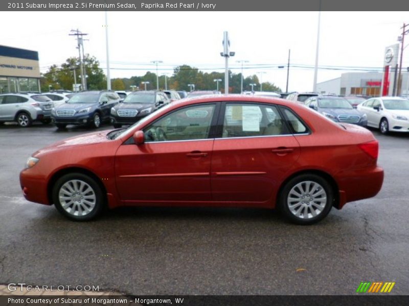 Paprika Red Pearl / Ivory 2011 Subaru Impreza 2.5i Premium Sedan