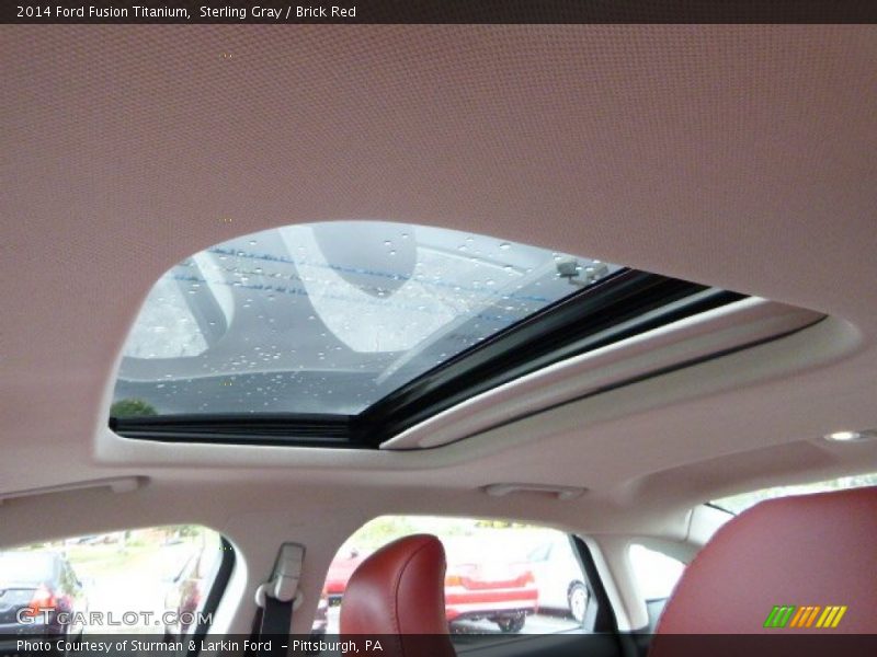 Sterling Gray / Brick Red 2014 Ford Fusion Titanium